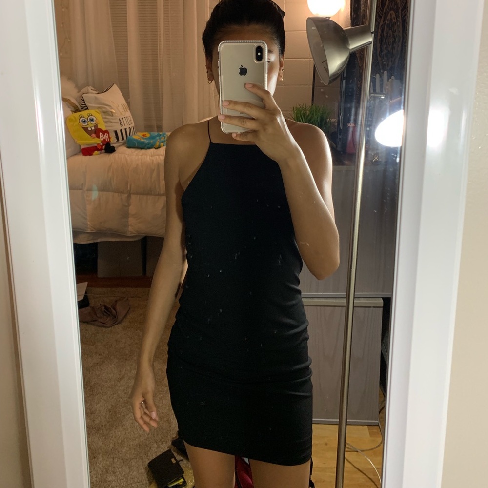 F21, Small, black sleeveless mini dress